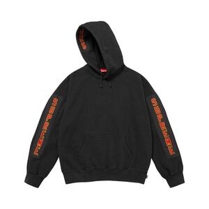 Supreme Woven Patches Hooded Sweatshirt ‘Black’